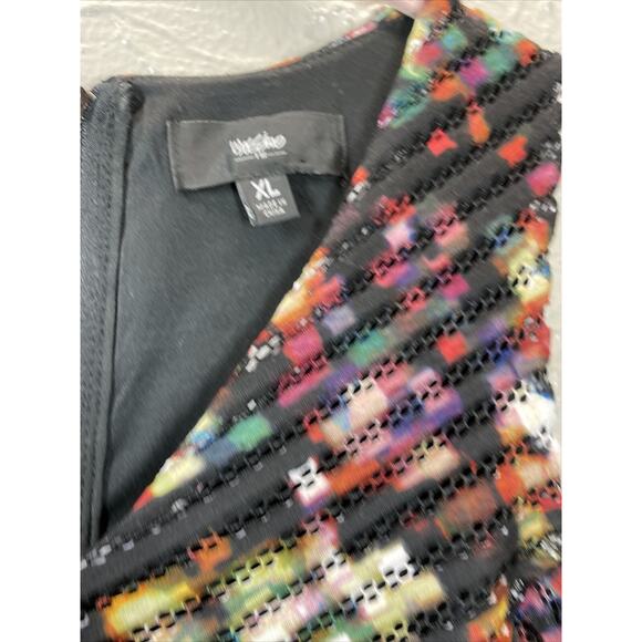 Mossimo Fit & Flare Dress Women’s Multicolor Abstract V Neck Sleeveless Size XL - Picture 3 of 7